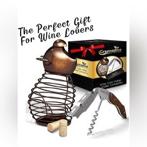 NEW Decor wine cork holder & waiter corkscrew/wine opener